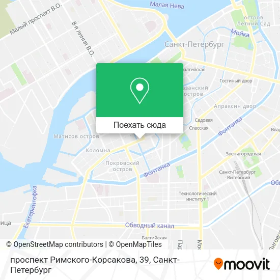 Карта проспект Римского-Корсакова, 39
