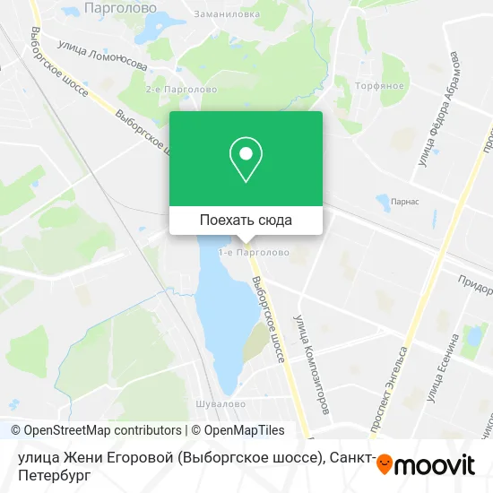 Карта улица Жени Егоровой (Выборгское шоссе)