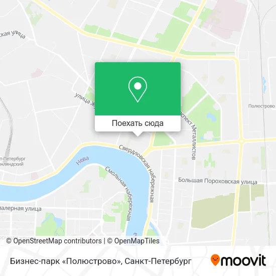 Карта Бизнес-парк «Полюстрово»