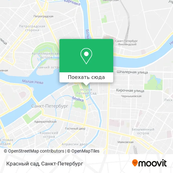 Карта Красный сад