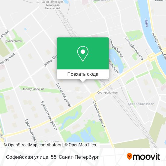 Карта Софийская улица, 55