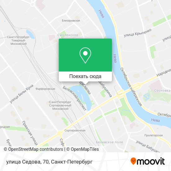 Карта улица Седова, 70