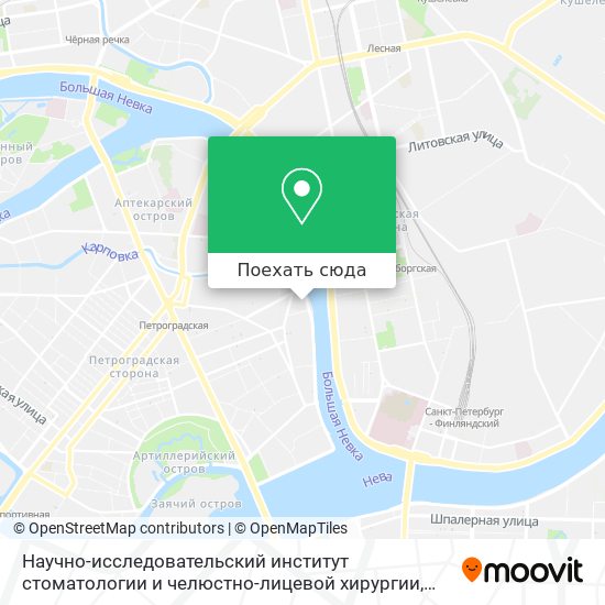 Карта Научно-исследовательский институт стоматологии и челюстно-лицевой хирургии