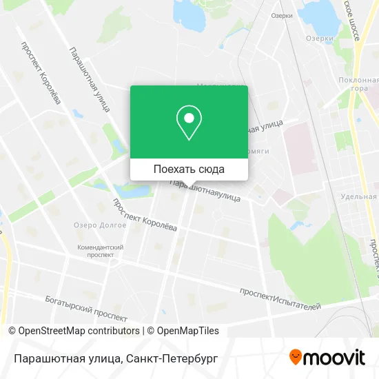Карта Парашютная улица