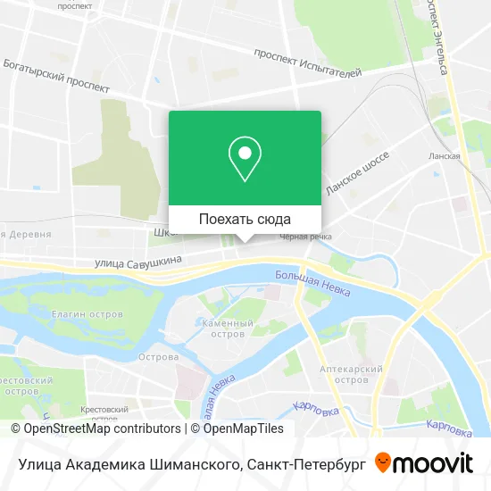 Карта Улица Академика Шиманского