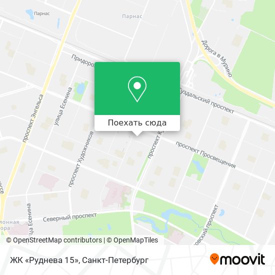 Карта ЖК «Руднева 15»