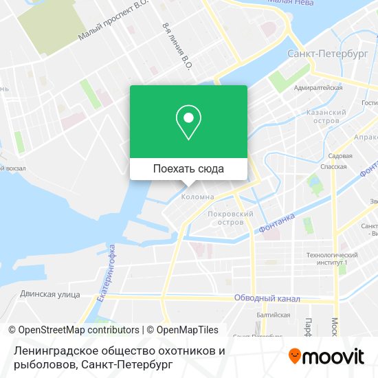 Карта Ленинградское общество охотников и рыболовов