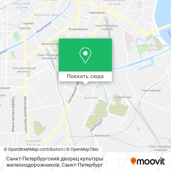 Карта Санкт-Петербургский дворец культуры железнодорожников