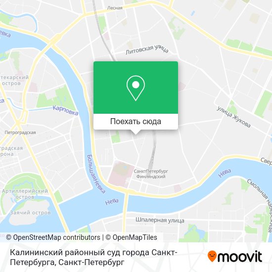 Карта Калининский районный суд города Санкт-Петербурга