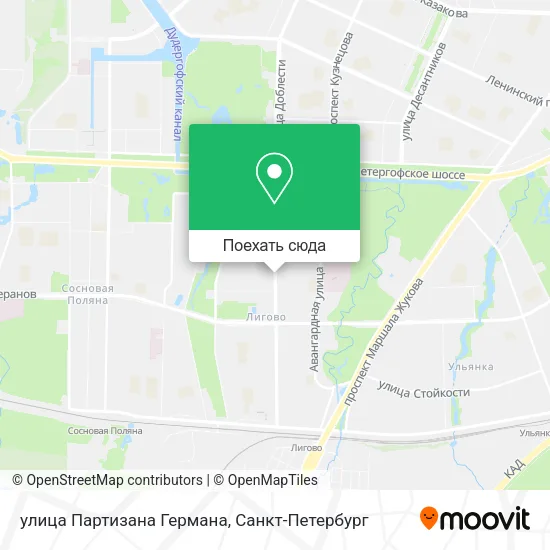 Карта улица Партизана Германа