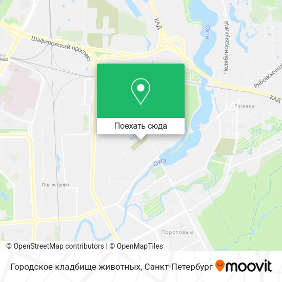 Карта Городское кладбище животных