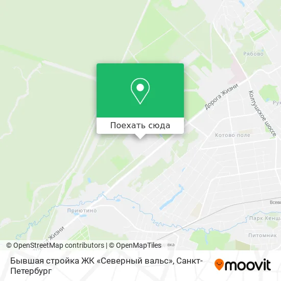 Карта Бывшая стройка ЖК «Северный вальс»