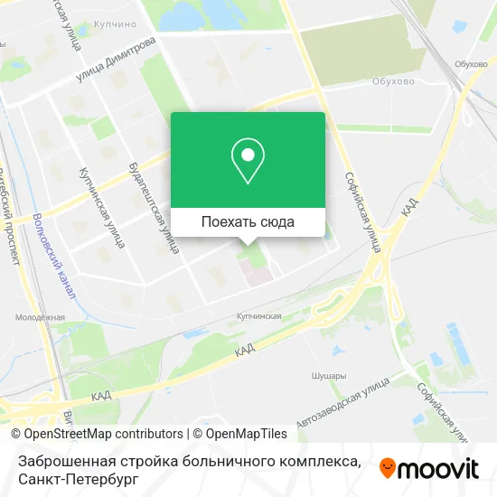 Карта Заброшенная стройка больничного комплекса