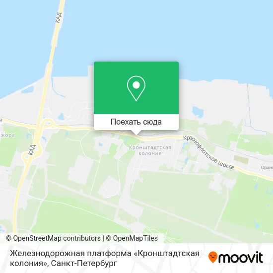 Карта Железнодорожная платформа «Кронштадтская колония»