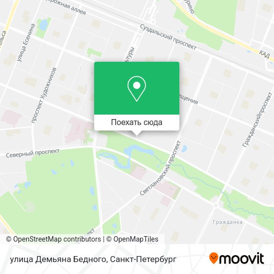 Карта улица Демьяна Бедного