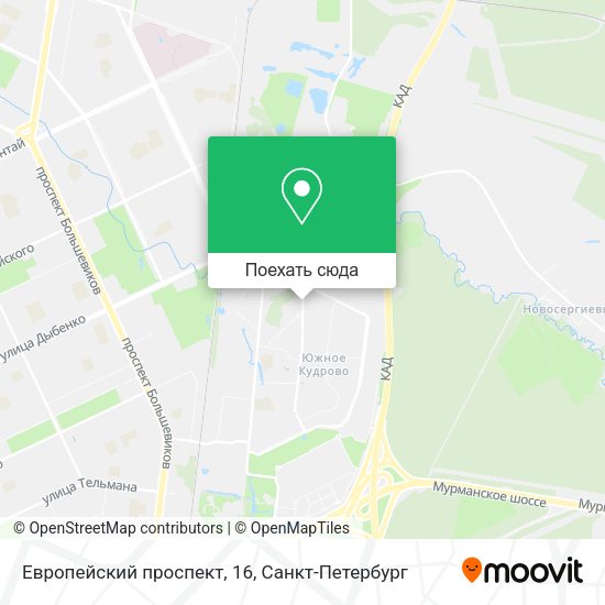 Карта Европейский проспект, 16