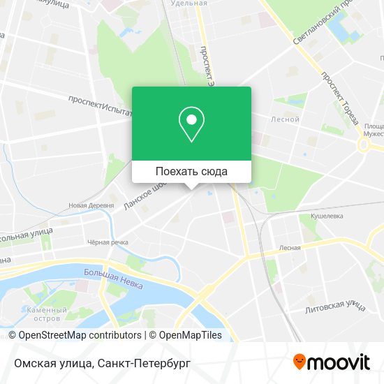 Карта Омская улица