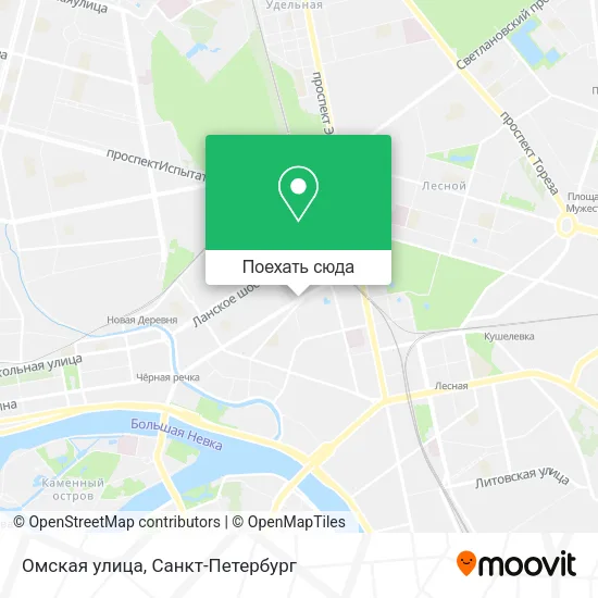 Карта Омская улица