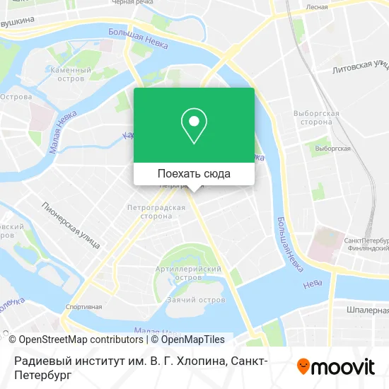 Карта Радиевый институт им. В. Г. Хлопина