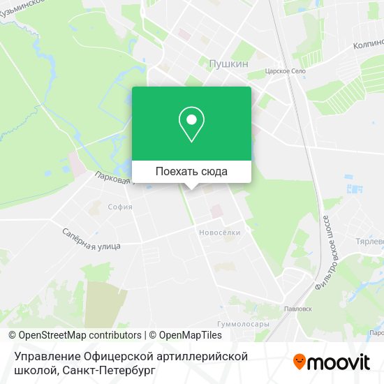 Карта Управление Офицерской артиллерийской школой