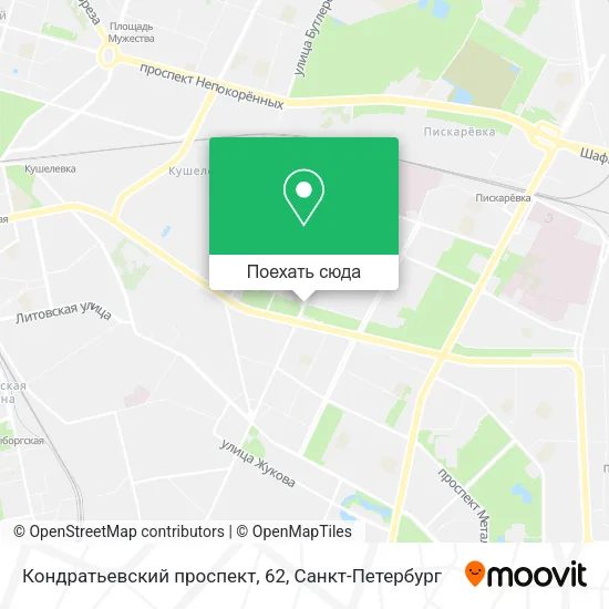 Карта Кондратьевский проспект, 62