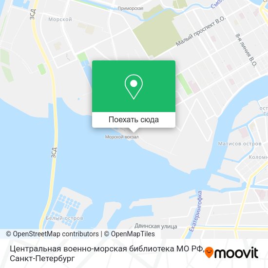 Карта Центральная военно-морская библиотека МО РФ