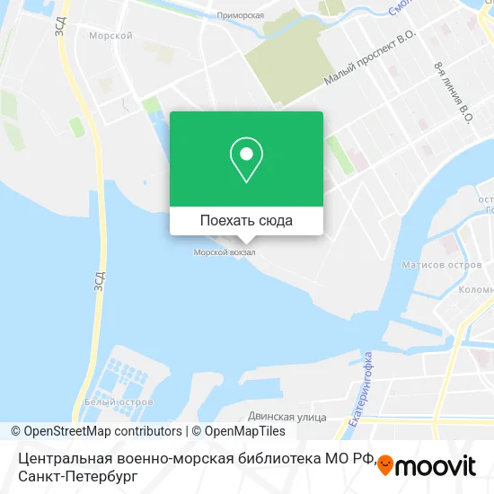 Карта Центральная военно-морская библиотека МО РФ
