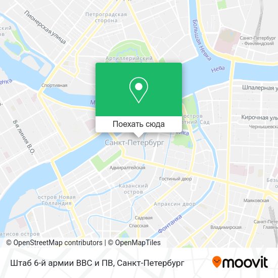 Карта Штаб 6-й армии ВВС и ПВ