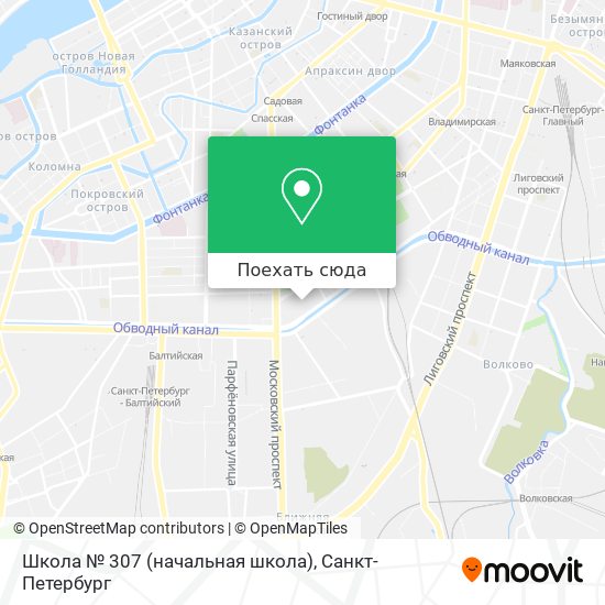 Карта Школа № 307 (начальная школа)