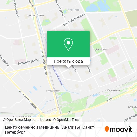 Карта Центр семейной медицины 'Анализы'