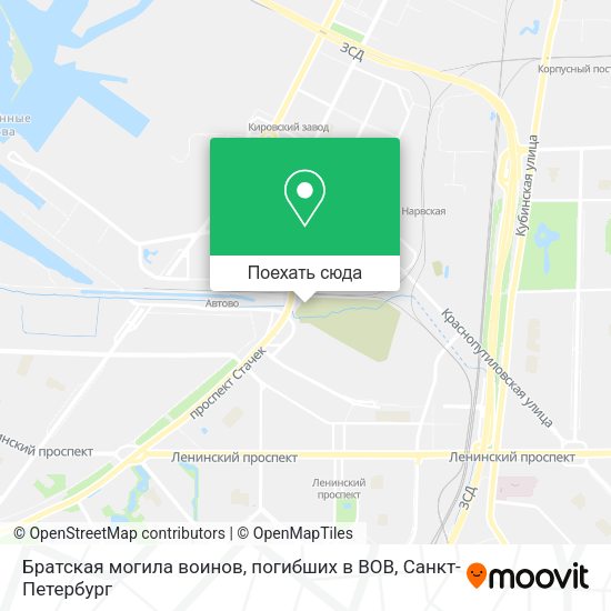 Карта Братская могила воинов, погибших в ВОВ