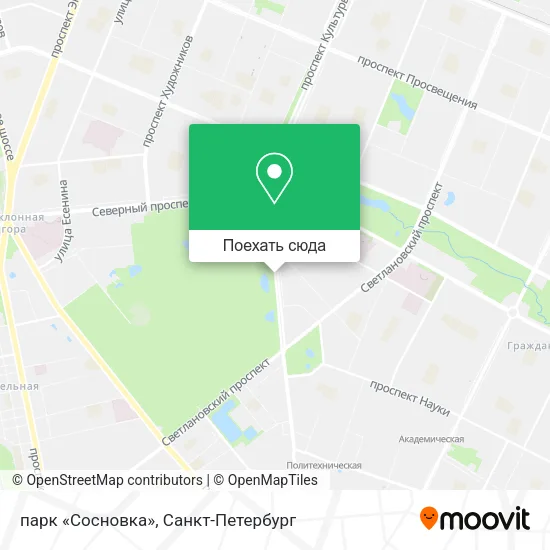 Карта парк «Сосновка»