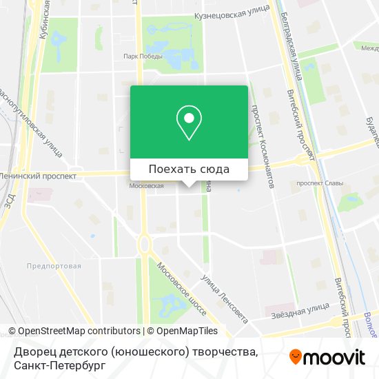 Карта Дворец детского (юношеского) творчества