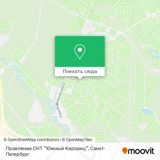 Карта Правление СНТ ""Южный Кировец""