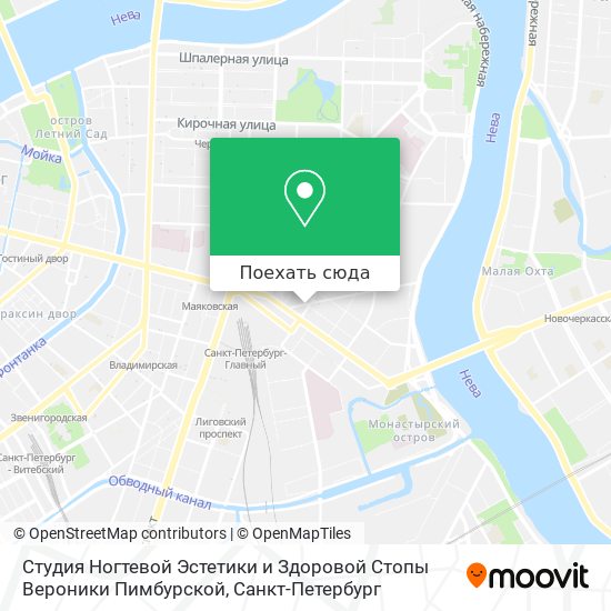 Карта Студия Ногтевой Эстетики и Здоровой Стопы Вероники Пимбурской