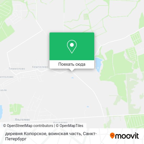 Карта деревня Копорское, воинская часть