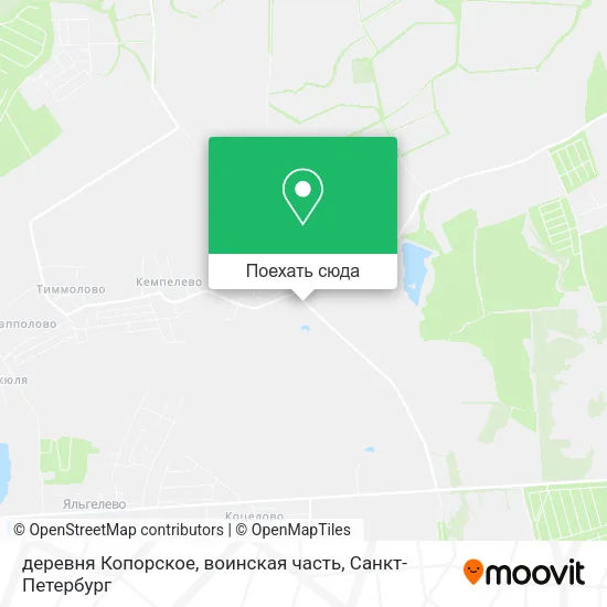Карта деревня Копорское, воинская часть