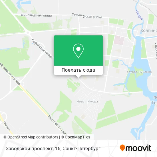 Карта Заводской проспект, 16