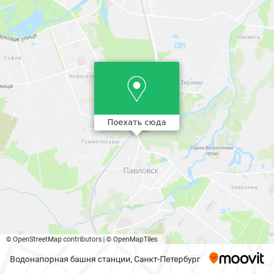 Карта Водонапорная башня станции