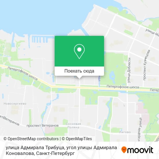 Карта улица Адмирала Трибуца, угол улицы Адмирала Коновалова