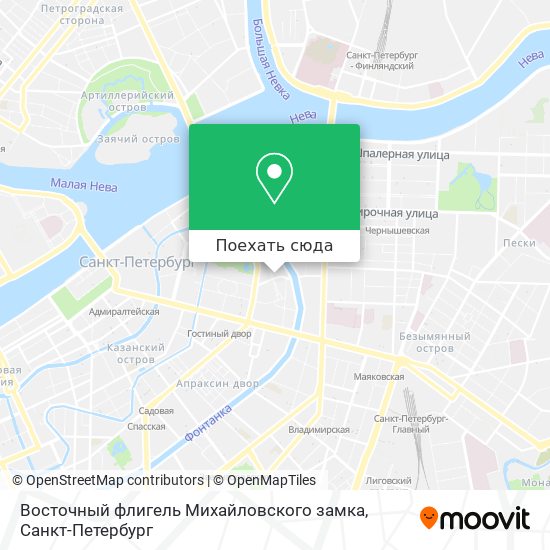 Карта Восточный флигель Михайловского замка