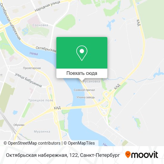 Карта Октябрьская набережная, 122