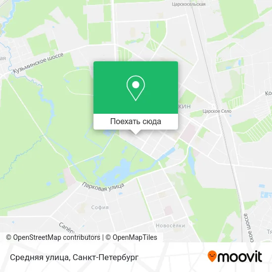 Карта Средняя улица