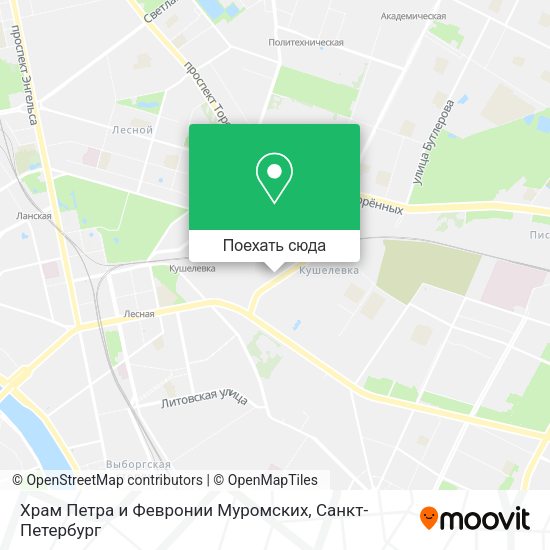 Карта Храм Петра и Февронии Муромских