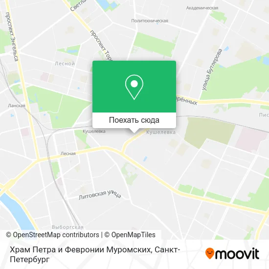 Карта Храм Петра и Февронии Муромских