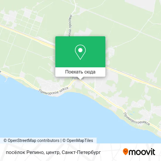 Карта посёлок Репино, центр