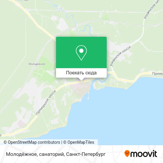 Карта Молодёжное, санаторий