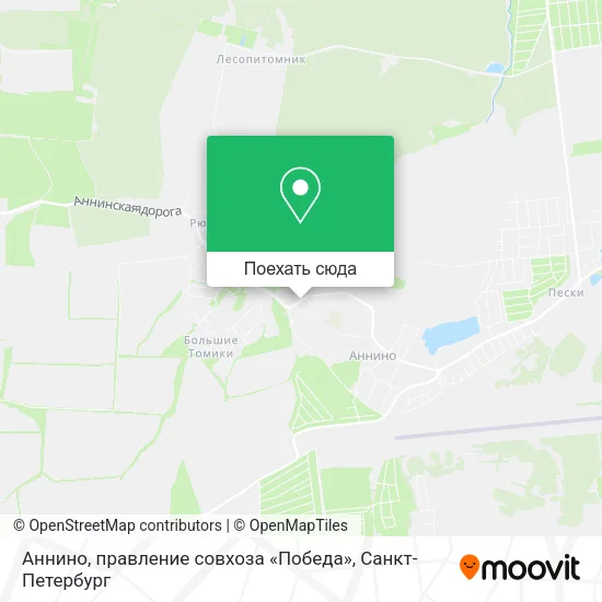 Карта Аннино, правление совхоза «Победа»