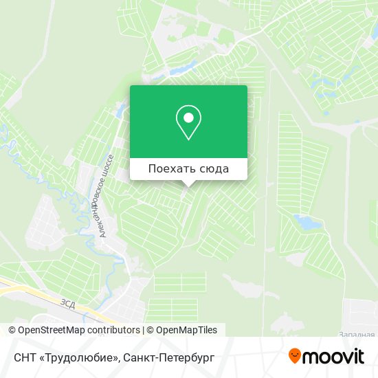 Карта СНТ «Трудолюбие»