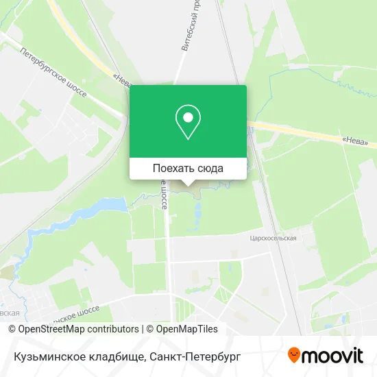 Карта Кузьминское кладбище